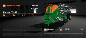 Сеялка AMAZONE CONDOR 15001 V1.0 для Farming Simulator 2019