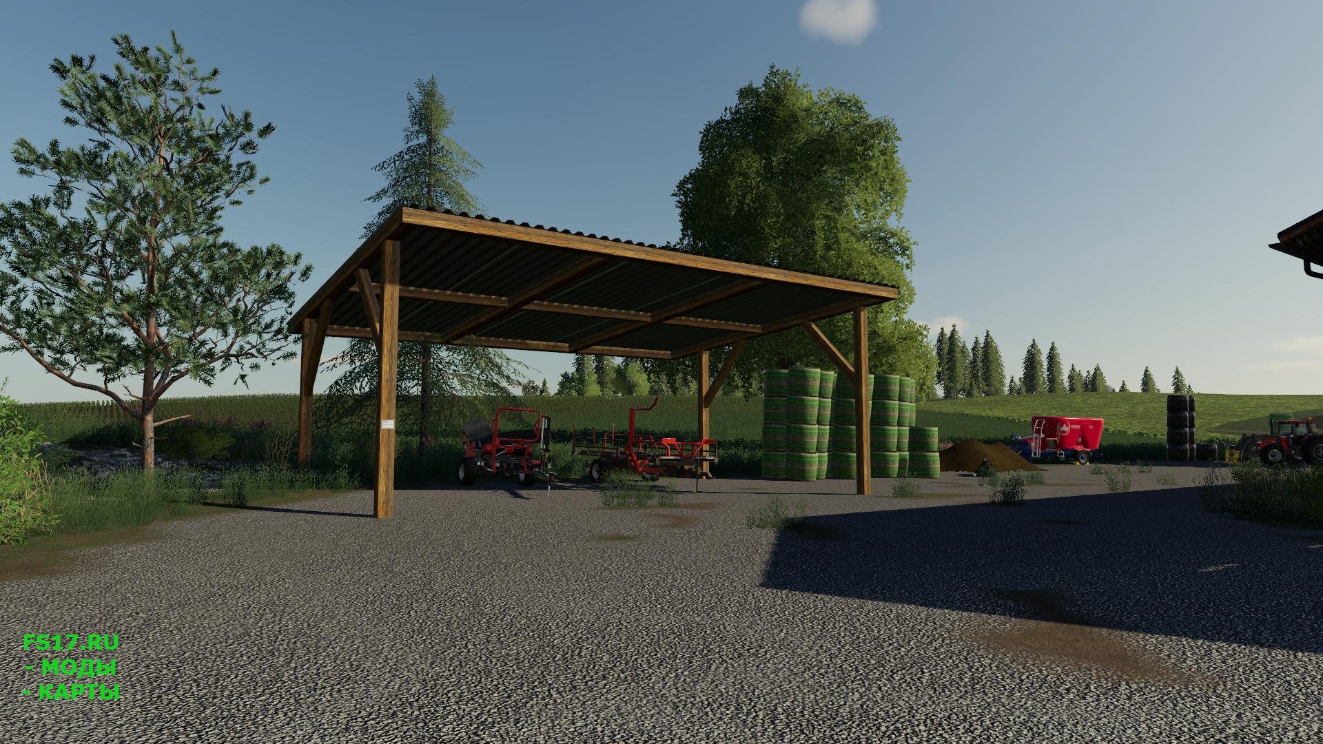 Пак навесов TWO BARNS V1.0.0.0 для Farming Simulator 2019