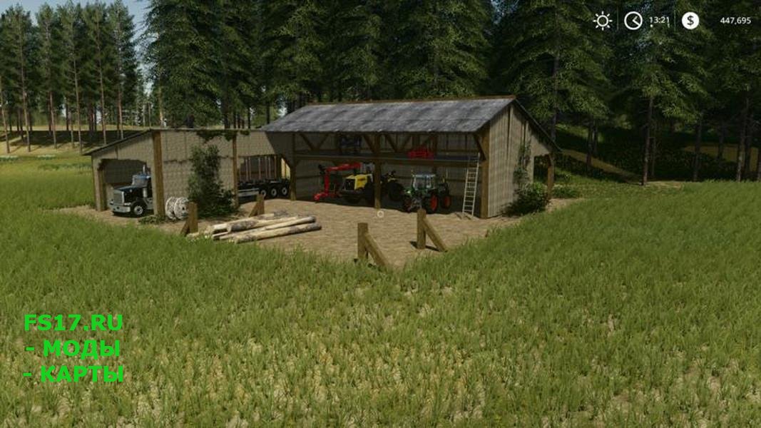Навес THE OLD WOODSMAN V1.0.0.0 для Farming Simulator 2019