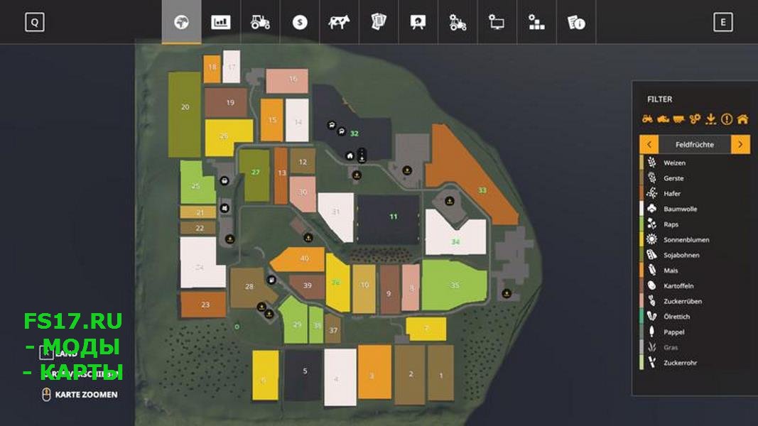 Карта HIRSCHFELDEN V1.0.0.0 для Farming Simulator 2019