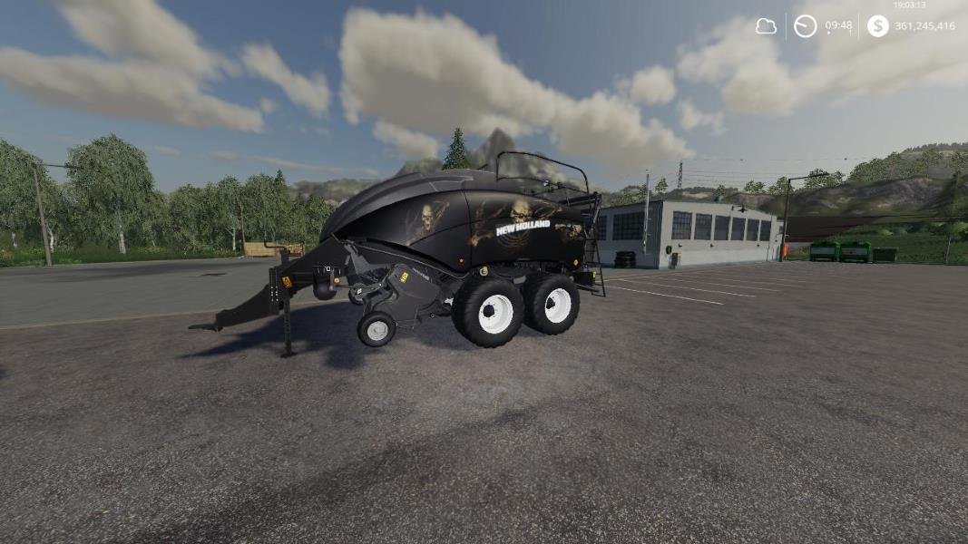 Тюкопресс BONES NEWHOLLAND 1290 VE V1.0 для Farming Simulator 2019