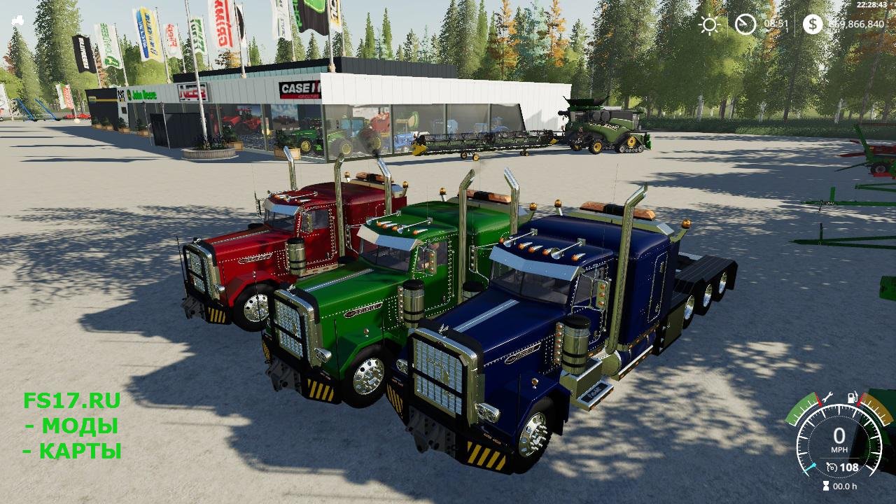 Пак грузовиков PETE 389 HEAVY VE1 V1.0 для Farming Simulator 2019