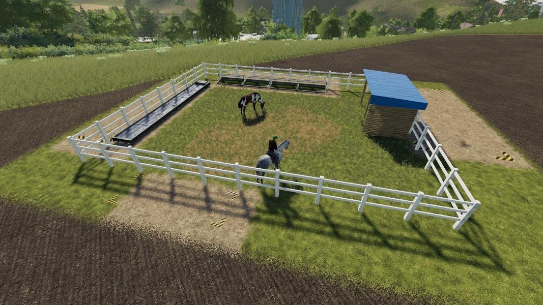 Маленькая конюшня SMALL HORSE PADDOCK V1.0.1.0 для Farming Simulator 2019