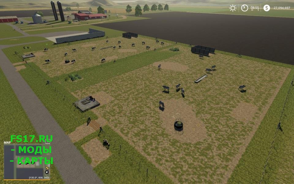 Пастбище для коров PLACEABLE OPEN RANGE COW PASTURE V1.0 для Farming Simulator 2019
