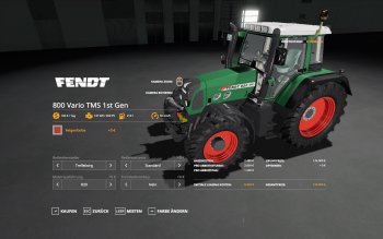 Трактор FENDT 800 VARIO TMS V4.0 для Farming Simulator 2019