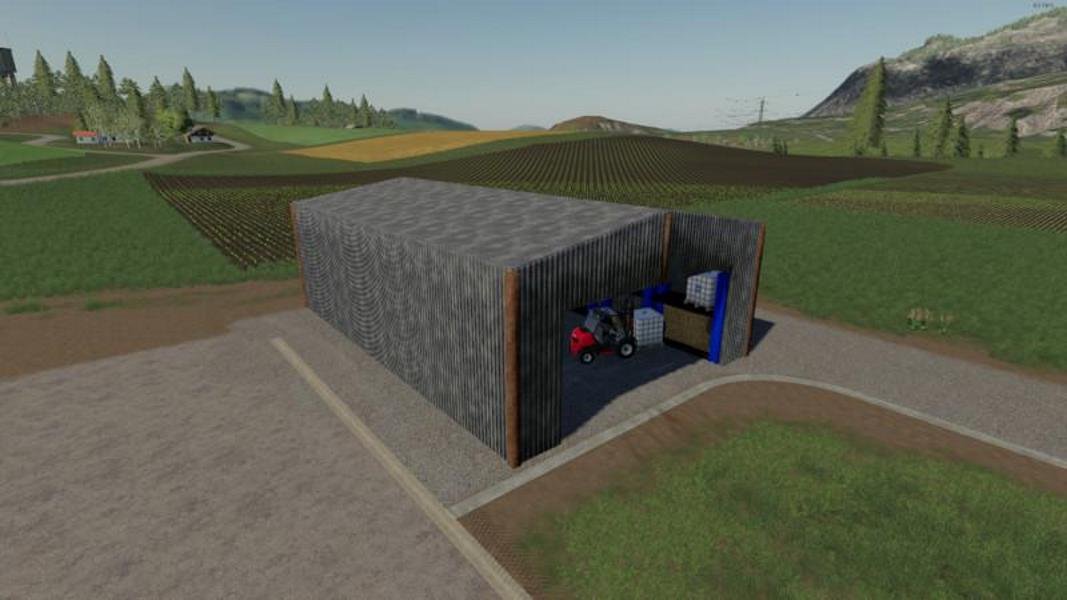 Здание со стеллажами RAFU - REGALPARADIES XS V1.0 для Farming Simulator 2019