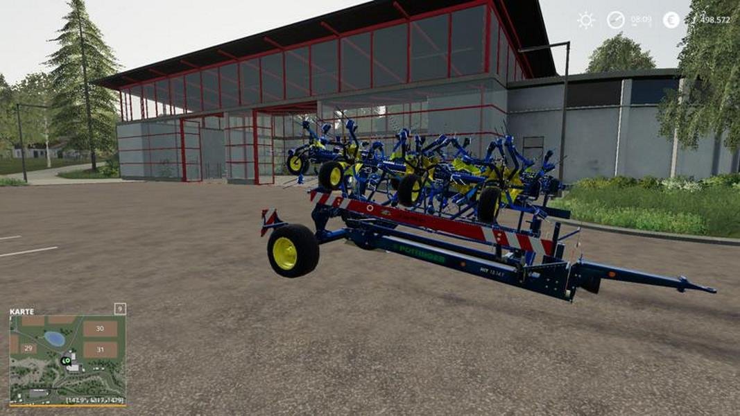 Сеноворошилка POTTINGER HIT 12.14 T WITH FARBWAHL V1.0 для Farming Simulator 2019