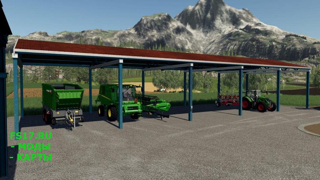 Пак навесов VEHICLE SHELTERS V1.0.0.0 для Farming Simulator 2019