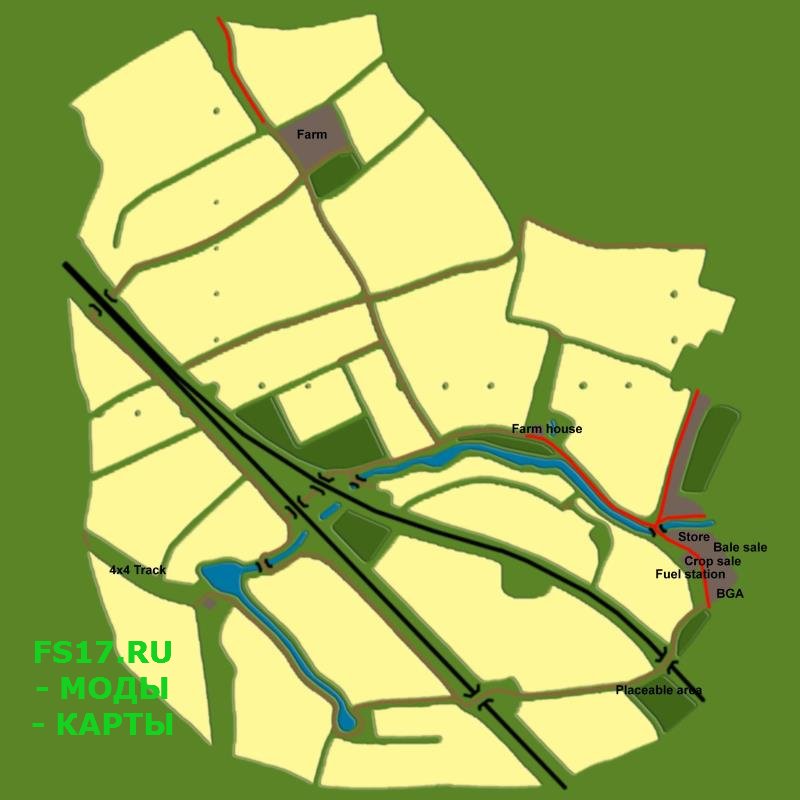 Карта KNUSTON FARM V1.0.0.0 для Farming Simulator 2019