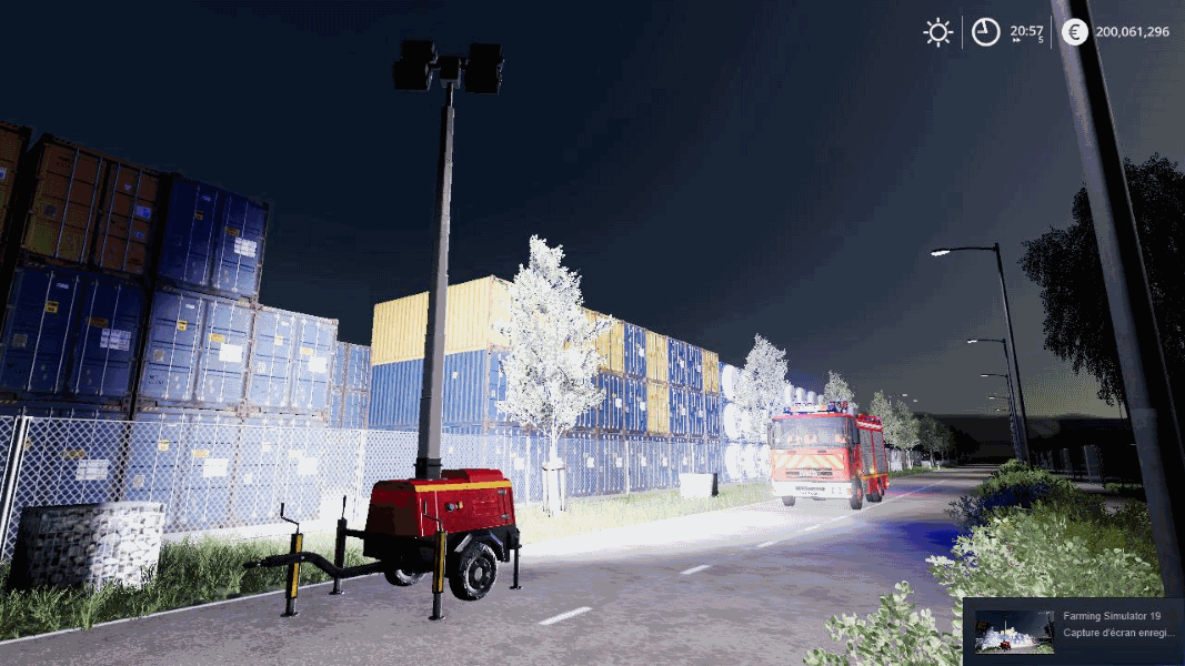 Перемещаемый источник света FLOOD LIGHT TRAILER V1.0 для Farming Simulator 2019