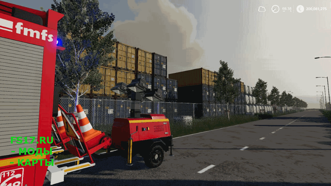 Перемещаемый источник света FLOOD LIGHT TRAILER V1.0 для Farming Simulator 2019