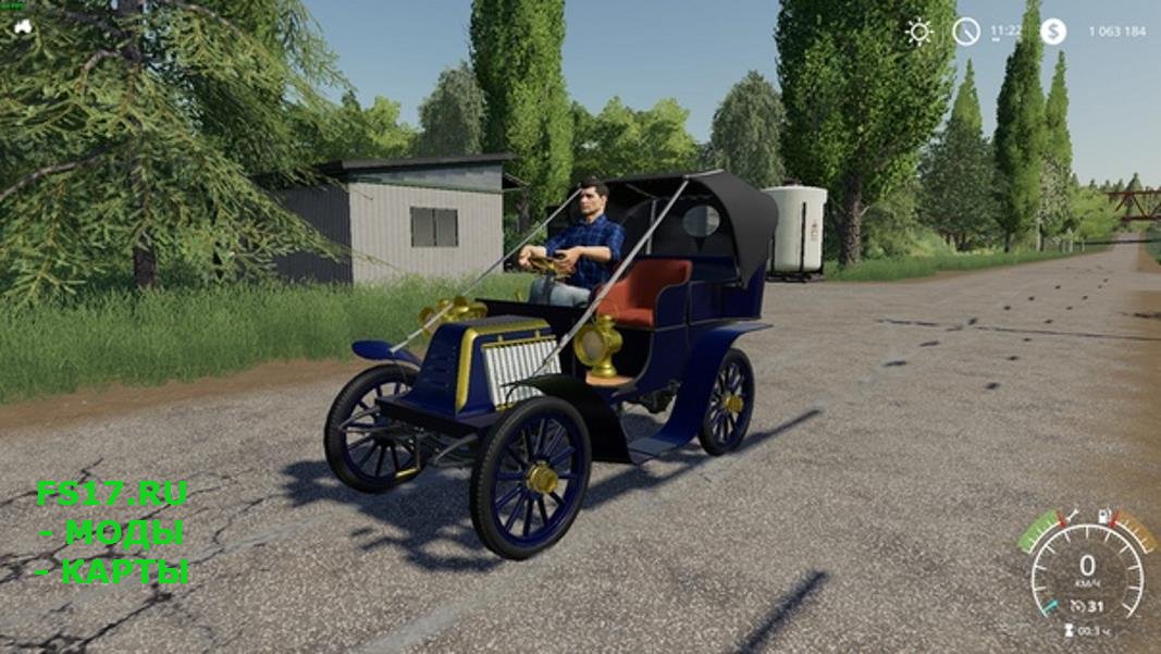 Автомобиль Renault Type G/Type G Serie B 1902г. в кузове фаэтон v 1.0.1.0 для Farming Simulator 2019