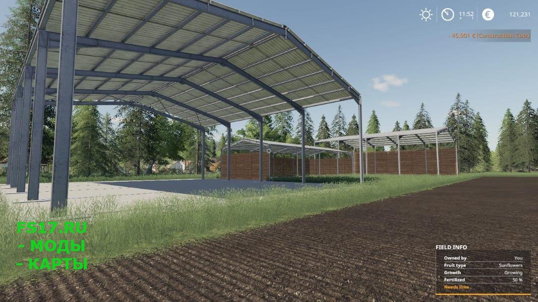 Пак навесов FENTON FOREST STORAGE SHEDS V1.0.0.0 для Farming Simulator 2019