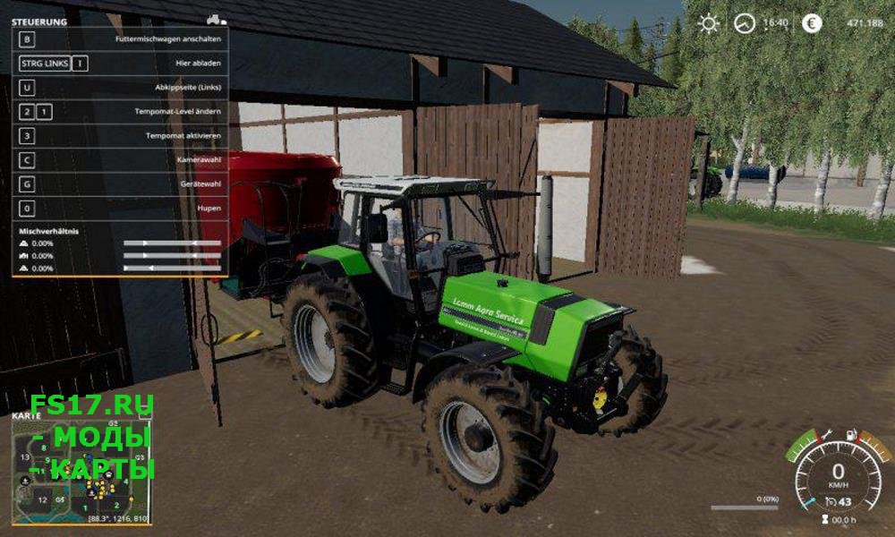 Трактор DEUTZ FAHR AGROSTAR DX 61 UPDATE V1.0.0.0 для Farming Simulator 2019