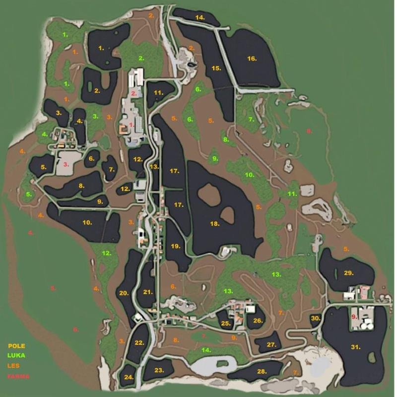 Карта AGROPODHRADIE MAP V2.0 для Farming Simulator 2019