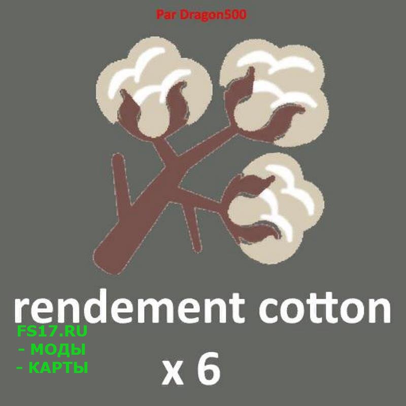 Скрипт RENDEMENT COTTON V1.0 для Farming Simulator 2019