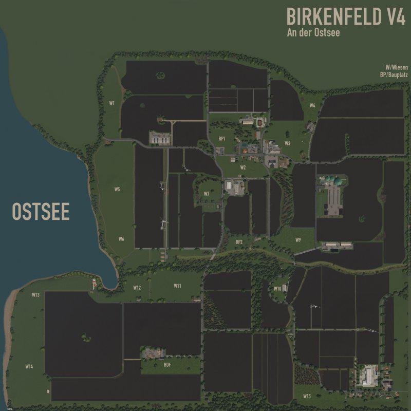 Карта BIRKENFELD AN DER OSTSEE V4.0 для Farming Simulator 2019