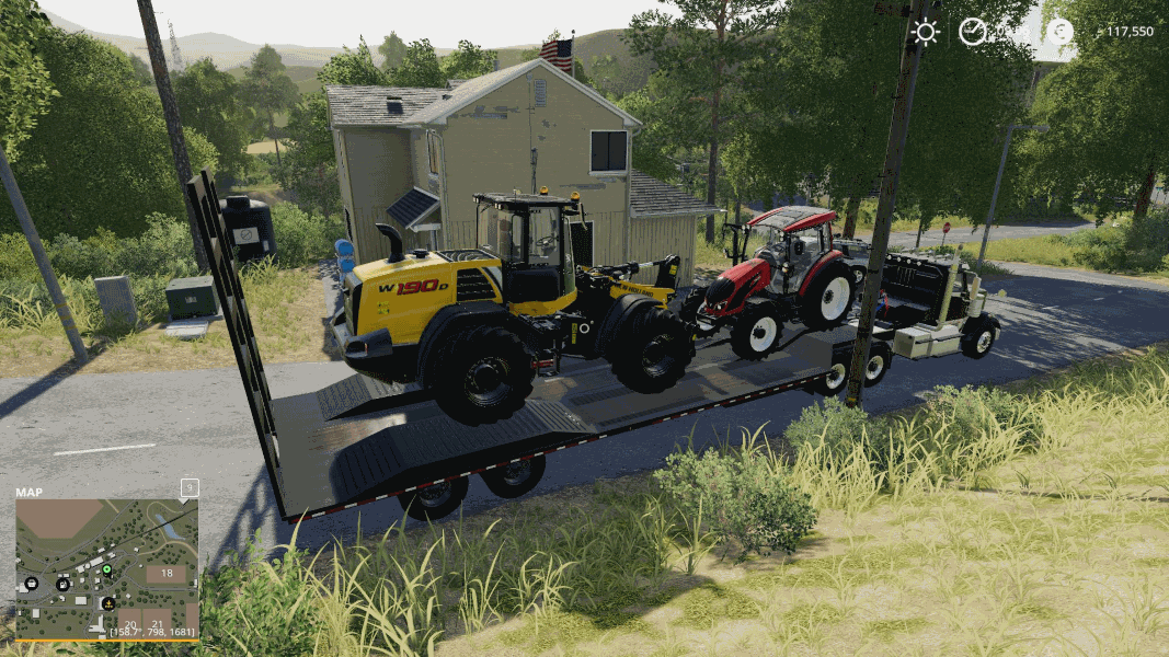 Трал LW-60 LOWBED TRAILER V1.0.0.0 для Farming Simulator 2019
