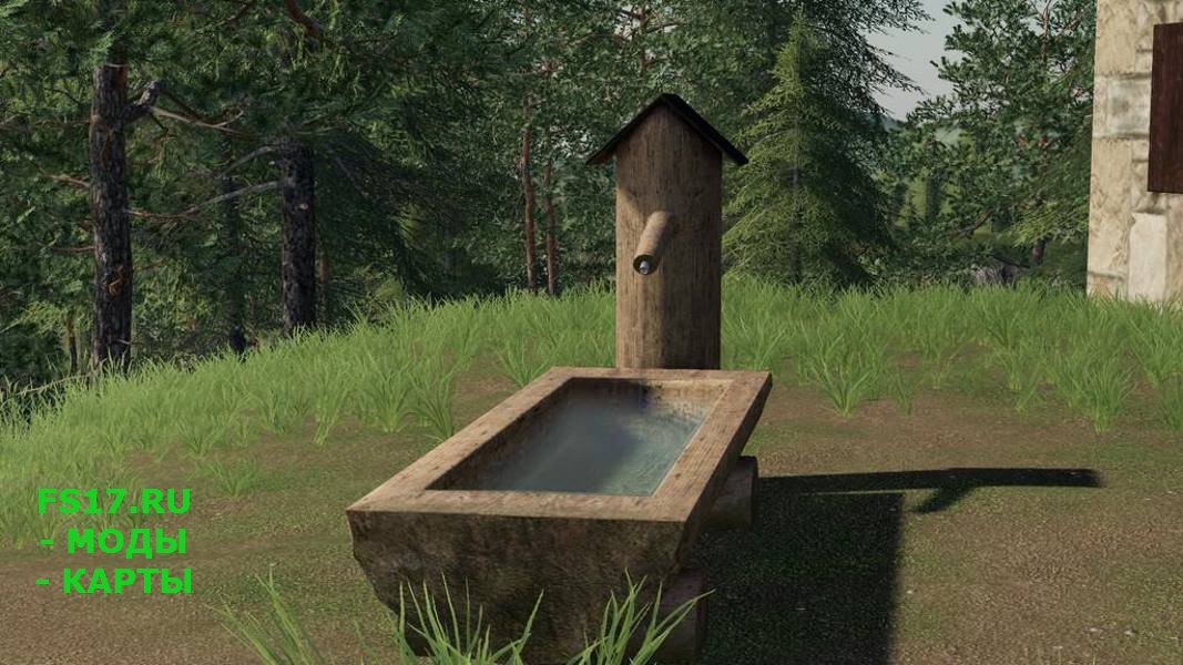 Источник воды WOODEN FOUNTAIN V1.0.0.0 для Farming Simulator 2019