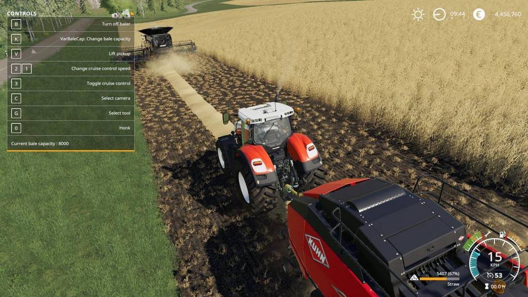 Скрипт VARIABLE BALE CAPACITY V1.0.0.0 для Farming Simulator 2019