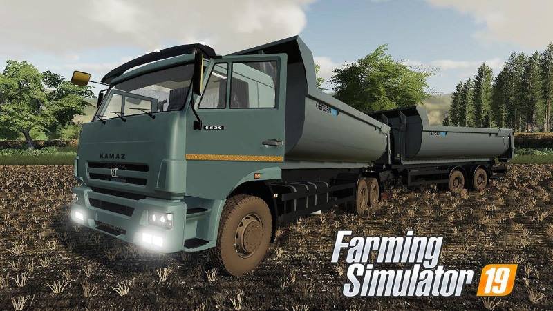 Пак КамАЗ 658667 и прицеп T83090 HKL V1.0 для Farming Simulator 2019