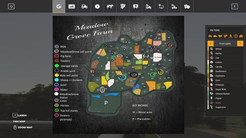Карта MEADOWGROVE V1.0.0.0 для Farming Simulator 2019