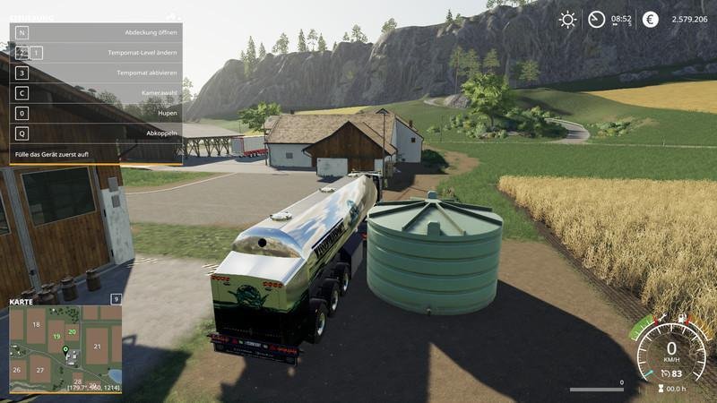 Цистерна WATER TRANSPORT SEMI-TRAILER V1.0.0.0 для Farming Simulator 2019