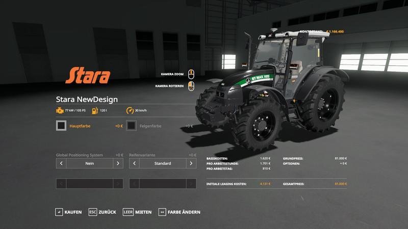 Трактор STARA STMAX 105 NEWDESGIN V1.0 для Farming Simulator 2019