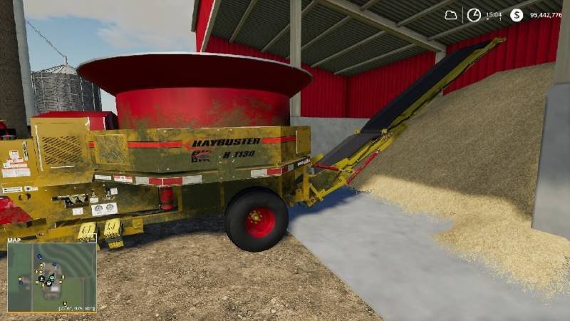 Обработчик тюков HAYBUSTER H-1130 TUB GRINDER V1.0.0.0  для Farming Simulator 2019