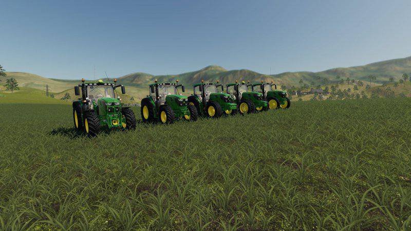 Пак тракторов JOHN DEERE 6R PACK V1.0.0.0 для Farming Simulator 2019