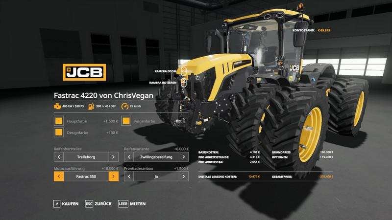 Пак  JCB FASTRAC 600 V1.1 для Farming Simulator 2019