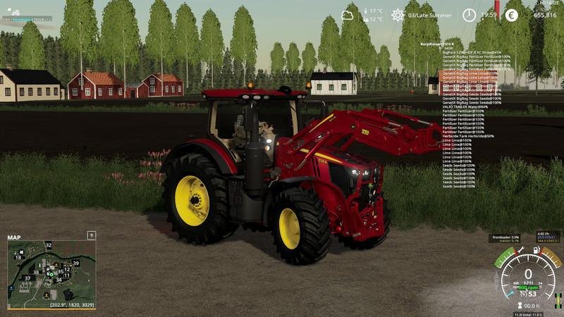 Трактор JOHN DEERE 7R V1.0.0.0 для Farming Simulator 2019