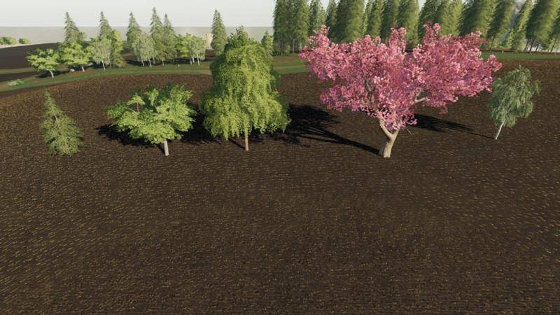 Пак деревьев MORE TREES (PLACEABLE) V1.0.1.0 для Farming Simulator 2019