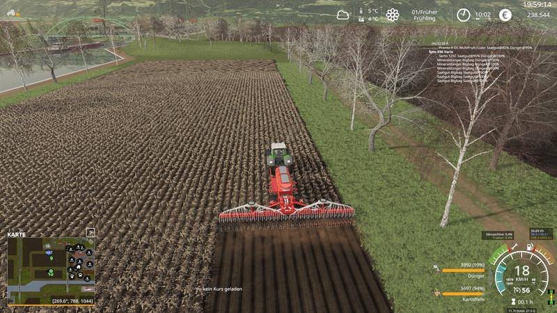 Сеялка SOWING MACHINE FOR THE SOUTH HEMMER V1.2 для Farming Simulator 2019