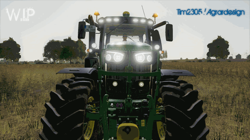 Трактор JOHN DEERE 6R V3.5 для Farming Simulator 2019