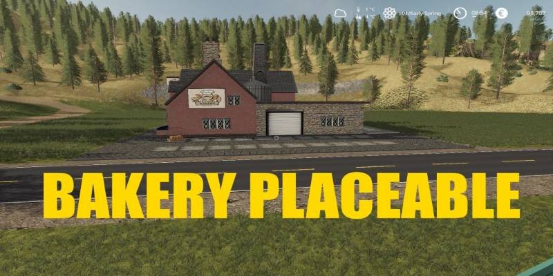 Хлебопекарня BAKERY PLACEABLE V1.05 для Farming Simulator 2019