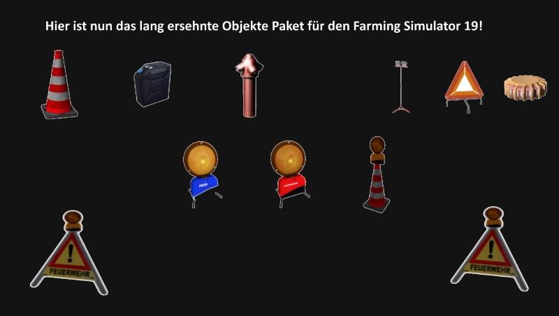 Пак объектов OBJEKTE PAKET FFW V1.0 для Farming Simulator 2019