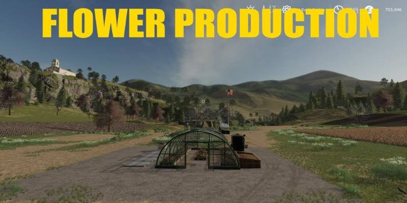 Теплица FLOWER PRODUCTION V1.0.0.0 для Farming Simulator 2019