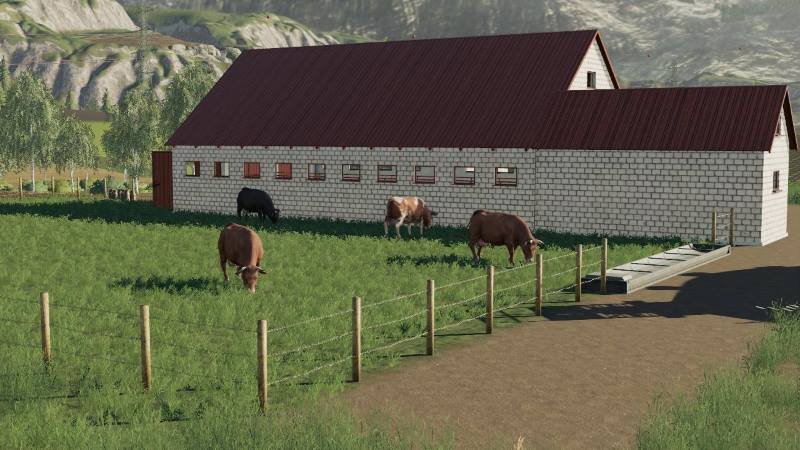 Коровник POLISH COW PASTURE V1.0.0.0 для Farming Simulator 2019