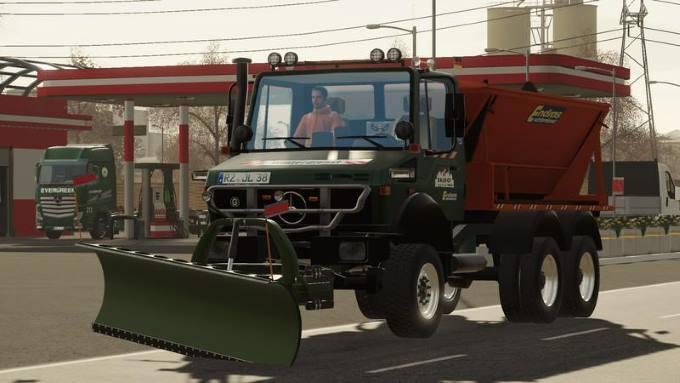 Грузовик WINTER SERVICE UNIMOG 2450 6X6 V1.0 для Farming Simulator 2019