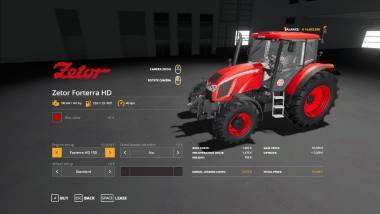 Трактор ZETOR FORTERRA HD 130/150 V1.3 для Farming Simulator 2019