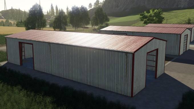 Пак ангаров METAL STORAGES V1.0.0.0 для Farming Simulator 2019