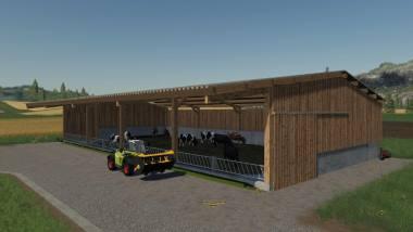 Пак коровников WOOD COW HUSBANDRY V1.0.0.0 для Farming Simulator 2019