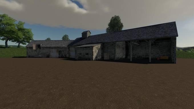Сарай OLD STONE BARN PLACEABLE V1.0 для Farming Simulator 2019