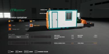Сервисный контейнер HOOKLIFT SERVICE CONTAINER V1.2 для Farming Simulator 2019