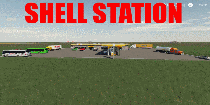 АЗС SHELL STATION V1.0.0.0 для Farming Simulator 2019