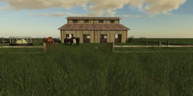 Конюшня HORSE PLACEABLE FS19 V1.0.5 для Farming Simulator 2019