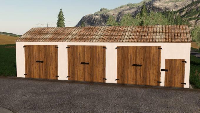 Гараж Barn With Workshop And Hayfloor v 1.0 для Farming Simulator 2019
