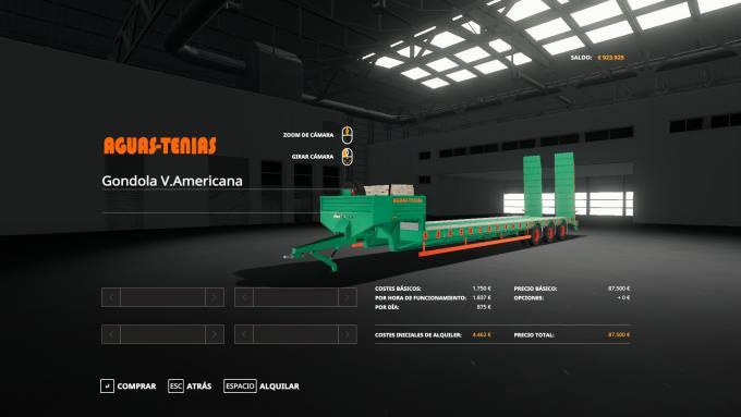 Пак тралов AGUAS TENIAS GONDOLA TRAILER V1.0.0.0 для Farming Simulator 2019