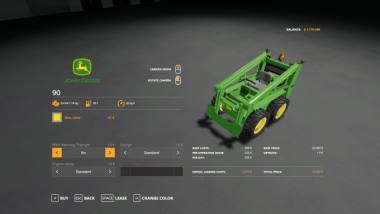 Погрузчик JOHN DEERE 90 SKIDSTEER (NO ROLL-CAGE) V1.0 для Farming Simulator 2019